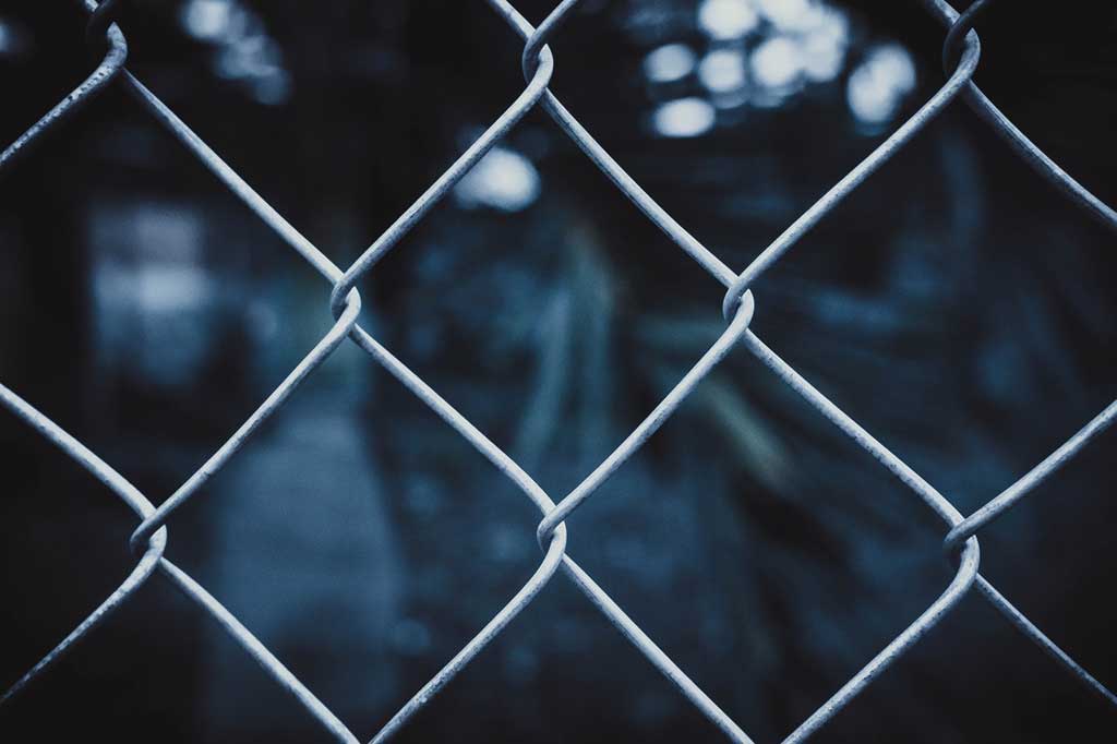 a chain link fence